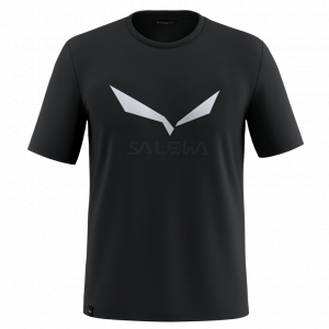 SALEWA Koszulka męska Solidlogo Dry M T-Shirt black out r.L