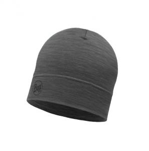 BUFF Czapka LIGHTWEIGHT MERINO WOOL HAT solid grey