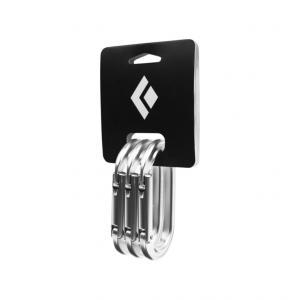 BLACK DIAMOND Karabinki Oval Keylock Carabiner 3-Pack polished