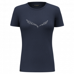 SALEWA Koszulka damska SOLID DRY W T-SHIRT premium navy melange-S