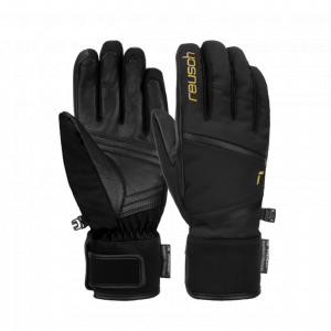 REUSCH Rękawice narciarskie damskie Tessa Stormbloxx black-gold-7