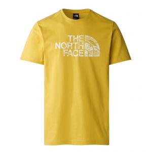 THE NORTH FACE Koszulka męska M S/S Woodcut Dome Tee yellow silt-L