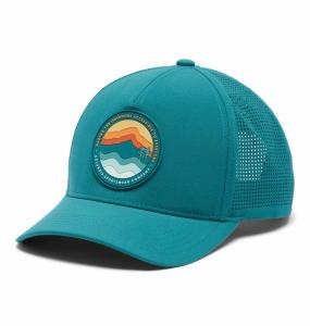 COLUMBIA Czapka z daszkiem Mountaincap 3D Stretch Snap Back river blue/circular linescape