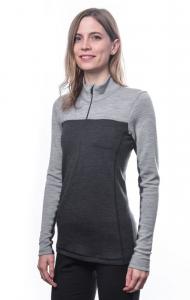 SENSOR Koszulka damska Merino Bold Wom Tee LS Zip anthracite/cool gray-S