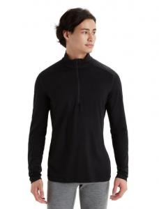 ICEBREAKER Koszulka termoaktywna męska Men 200 Oasis LS Half Zip black-L