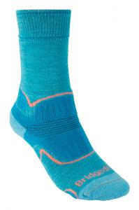 BRIDGEDALE Skarpety damskie HIKE MW MERINO PERFORMANCE BOOT WMNS PATTERN Turquoise-M