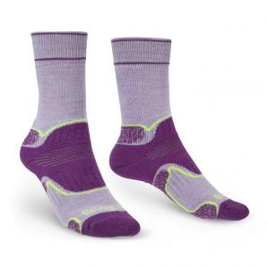 BRIDGEDALE Skarpety damskie HIKE MW MERINO PERFORMANCE BOOT WMNS PATTERN Lilac/Purple-M