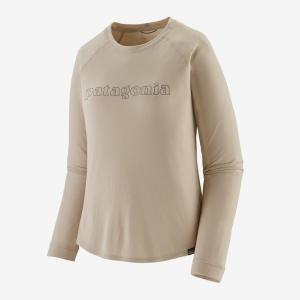 PATAGONIA Koszulka damska Women's Long-Sleeved Capilene Cool Trail Graphic Shirt Outline Text Logo: Pumice M