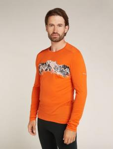 ICEBREAKER Koszulka termoaktywna męska Men Merino 200 Oasis LS Crewe Remarkables blaze-L