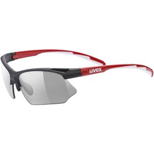 UVEX Okulary rowerowe Sportstyle 802 V blk red whi/smoke