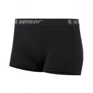 SENSOR Bokserki damskie MERINO ACTIVE panties boyshort-L-Czarny