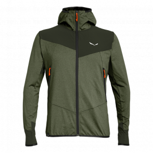 SALEWA Bluza męska Agner Hybrid PL/DST M FZ Hdy dark olive melange/0910-XL