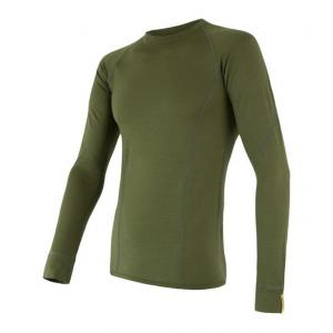 SENSOR Termoaktywna bluzka męska MERINO ACTIVE TEE LS-L-Oliwkowy