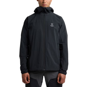 HAGLOFS Kurtka softshell męska MORAN SOFTSHELL HOOD MEN true black-L