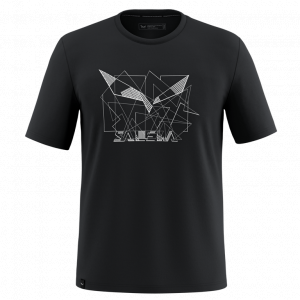 SALEWA Koszulka męska Eagle geometric t-shirt black out-L