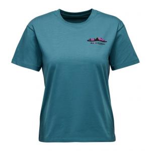 BLACK DIAMOND Koszulka damska W Mountainscape SS Tee creek blue-S