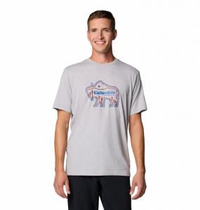 COLUMBIA Koszulka męska Rockaway River Outdoor SS columbia grey heather-M