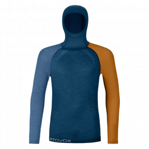 ORTOVOX Bluza merino męska 120 COMP LIGHT HOODY petrol blue-M