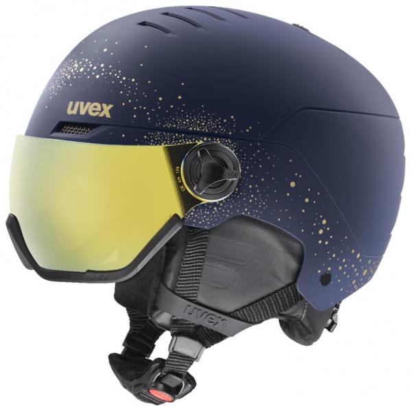 UVEX Kask narciarski damski Wanted Visor WE polar sparkles gold matt 54-58 cm