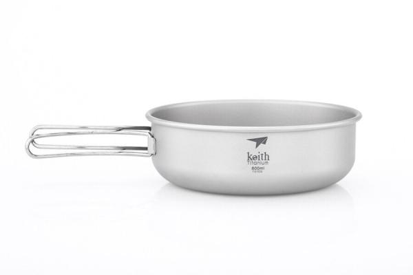 KEITH Miska tytanowa Titanium Bowl with Folding Handle 600 ml