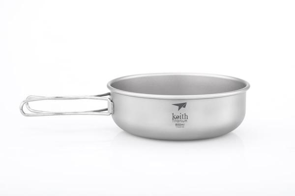 KEITH Miska tytanowa TITANIUM BOWL W/FOLDING HANDLE 500 ml