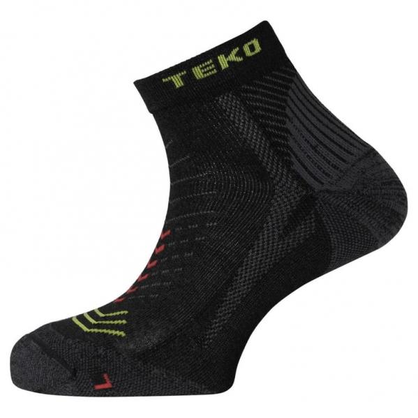 TEKO Skarpety do biegania ECO RUN ENDURO LIGHT HALF CUSHION 2.0 Black-L