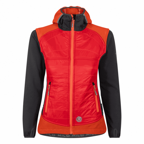 MILO Kurtka polarowa damska Deve Lady brick/red race/dark grey-M