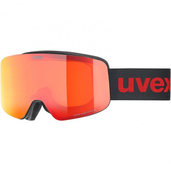 UVEX Gogle narciarskie dziecięce pwdr FM black red orange clear