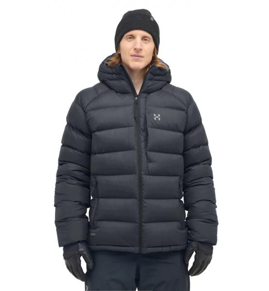 HAGLOFS Kurtka puchowa męska Rosson Down Hood Men true black-XL