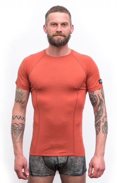 SENSOR Koszulka męska Merino Active Tee SS Men terracotta-M