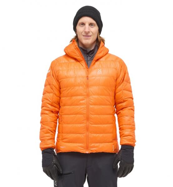 HAGLOFS Kurtka puchowa męska L.I.M Down Hood Men blaze orange-M