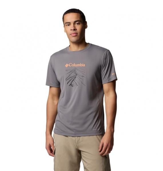 COLUMBIA Koszulka męska Zero Rules Light SS Graphic Crew city grey/ridge line life-XXL