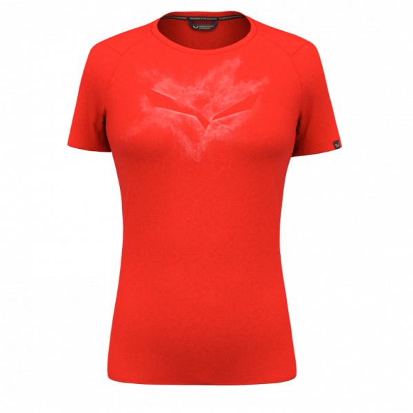 SALEWA Koszulka damska PURE CHALK DRY W T-SHIRT flame melange-M