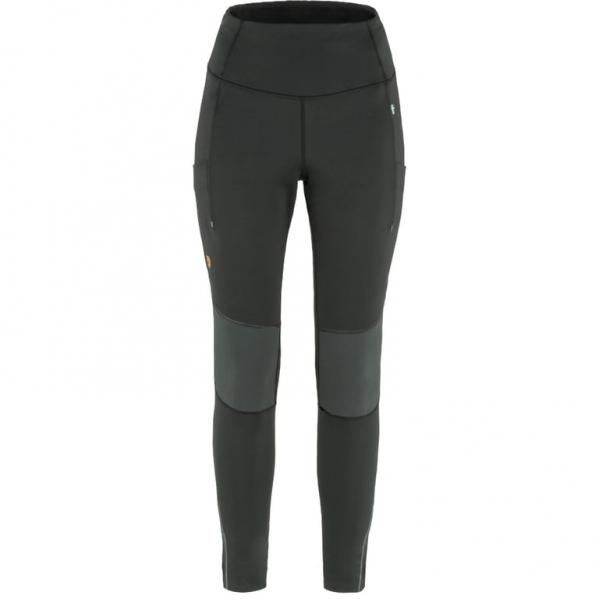 FJALLRAVEN Legginsy trekkingowe damskie ABISKO VARM TREKKING TIGHTS W Black-Iron Grey-M