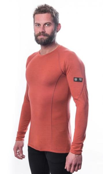 SENSOR Koszulka męska Merino Active Men Tee LS terracotta-M