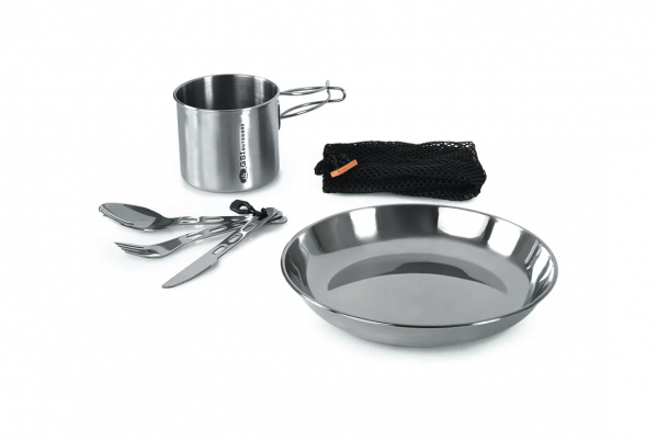 GSI Zestaw naczyń turystycznych Glacier Stainless 1 Person Set