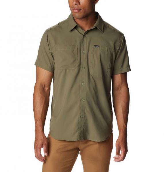 COLUMBIA Koszula męska Silver Ridge Utility Lite Short Sleeve stone green-XL