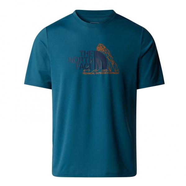 THE NORTH FACE Koszulka męska M Mountain Foundation SS Tee mallard blue-L