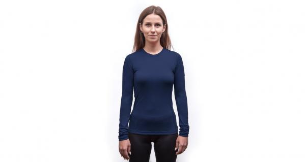 SENSOR Koszulka termoaktywna damska Merino Active Tee LS Wom deep blue-L