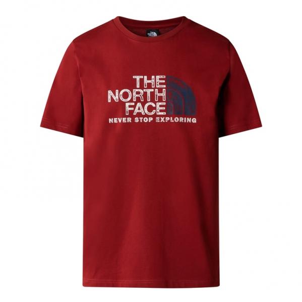 THE NORTH FACE Koszulka męska M S/S Rust 2 Tee iron red-XL