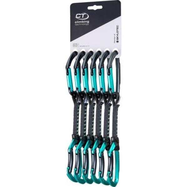 CLIMBING TECHNOLOGY Zestaw ekspresów Lime Set UL antracite/aquamarine 12 cm 6 pack