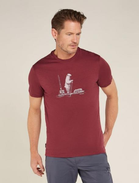ICEBREAKER Koszulka męska Men Merino 150 Tech Lite SS T Pol Paddle port-XL