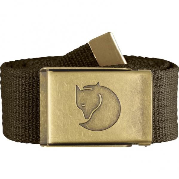 FJALLRAVEN Pasek Canvas Brass Belt 4 cm dark olive
