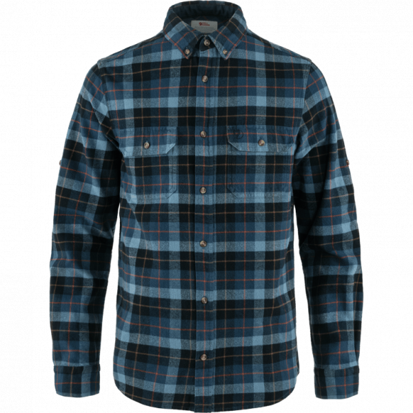 FJALLRAVEN Koszula męska Singi Heavy Flannel Shirt M dark navy-indigo blue-M