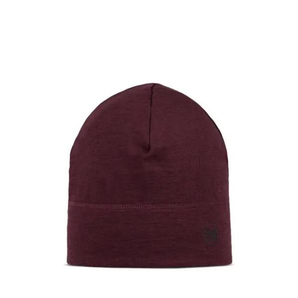 BUFF Czapka Merino Lightweight Beanie solid garnet