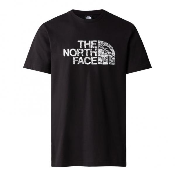 THE NORTH FACE Koszulka męska M S/S Woodcut Dome Tee tnf black-XL