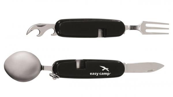 EASY CAMP Sztućce podróżne, niezbędnik FOLDING CUTLERY-Czarny