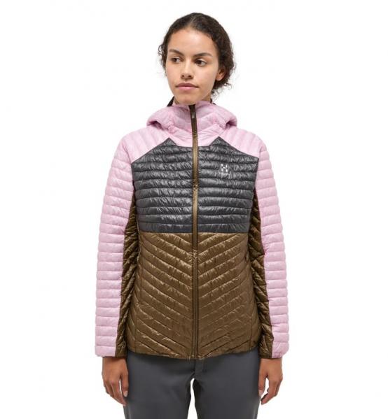 HAGLOFS Kurtka ocieplana damska L.I.M Mimic Hood Women fresh pink/teak brown-M