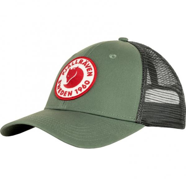 FJALLRAVEN Czapka z daszkiem 1960 Logo Langtradarkeps patina green-L/XL