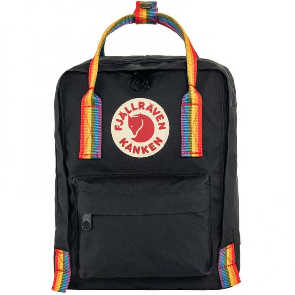 FJALLRAVEN Plecak miejski Kanken Rainbow Mini black-rainbow pattern